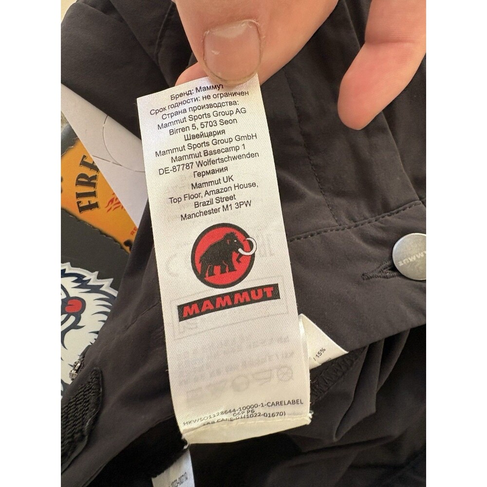 Mammut Shorts Mens 34 Black Performance Hiking Stretch Zip Pockets 1023-00710 - Picture 11 of 11
